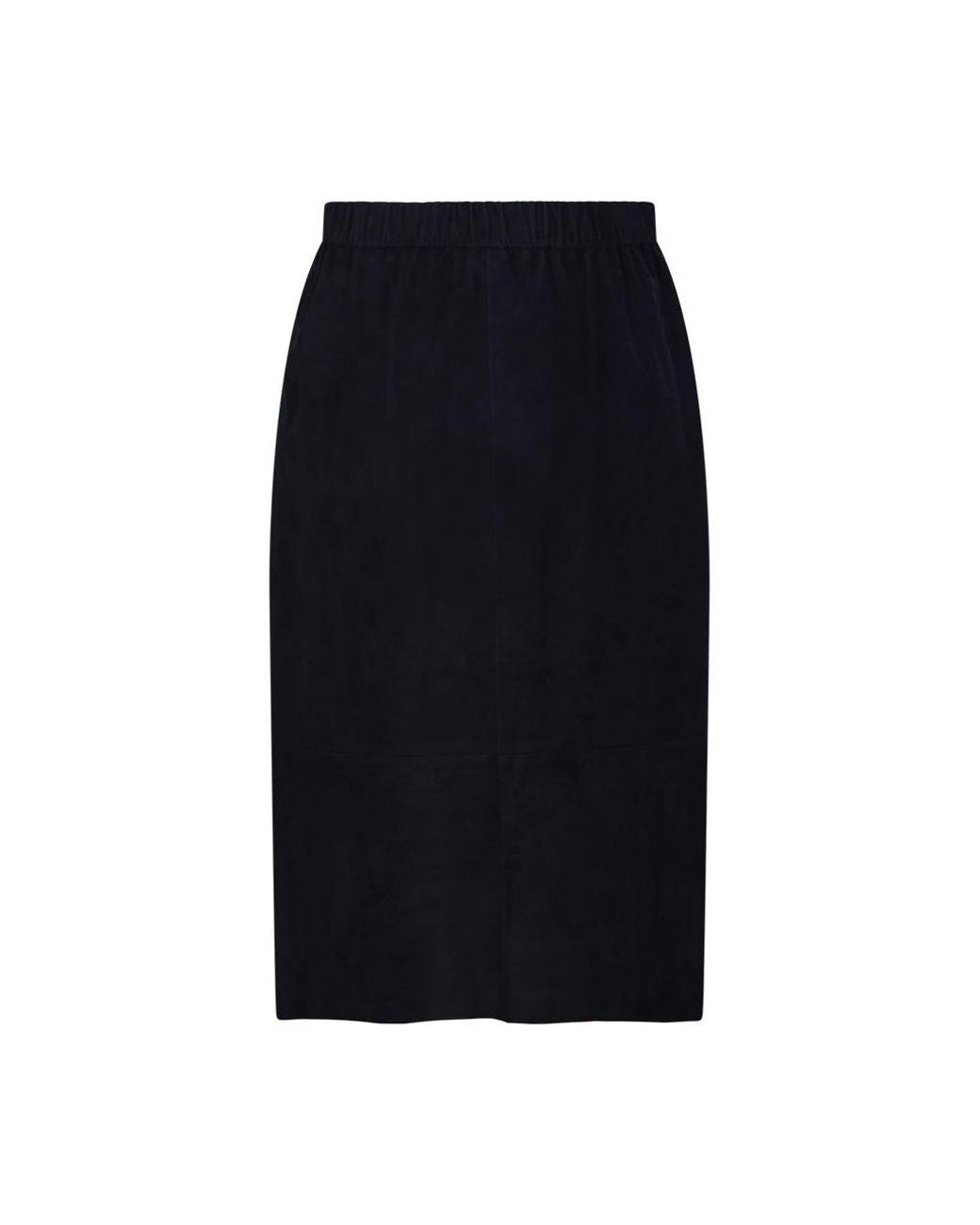 Max Mara Blue Studio Gazza Leather Midi Skirt