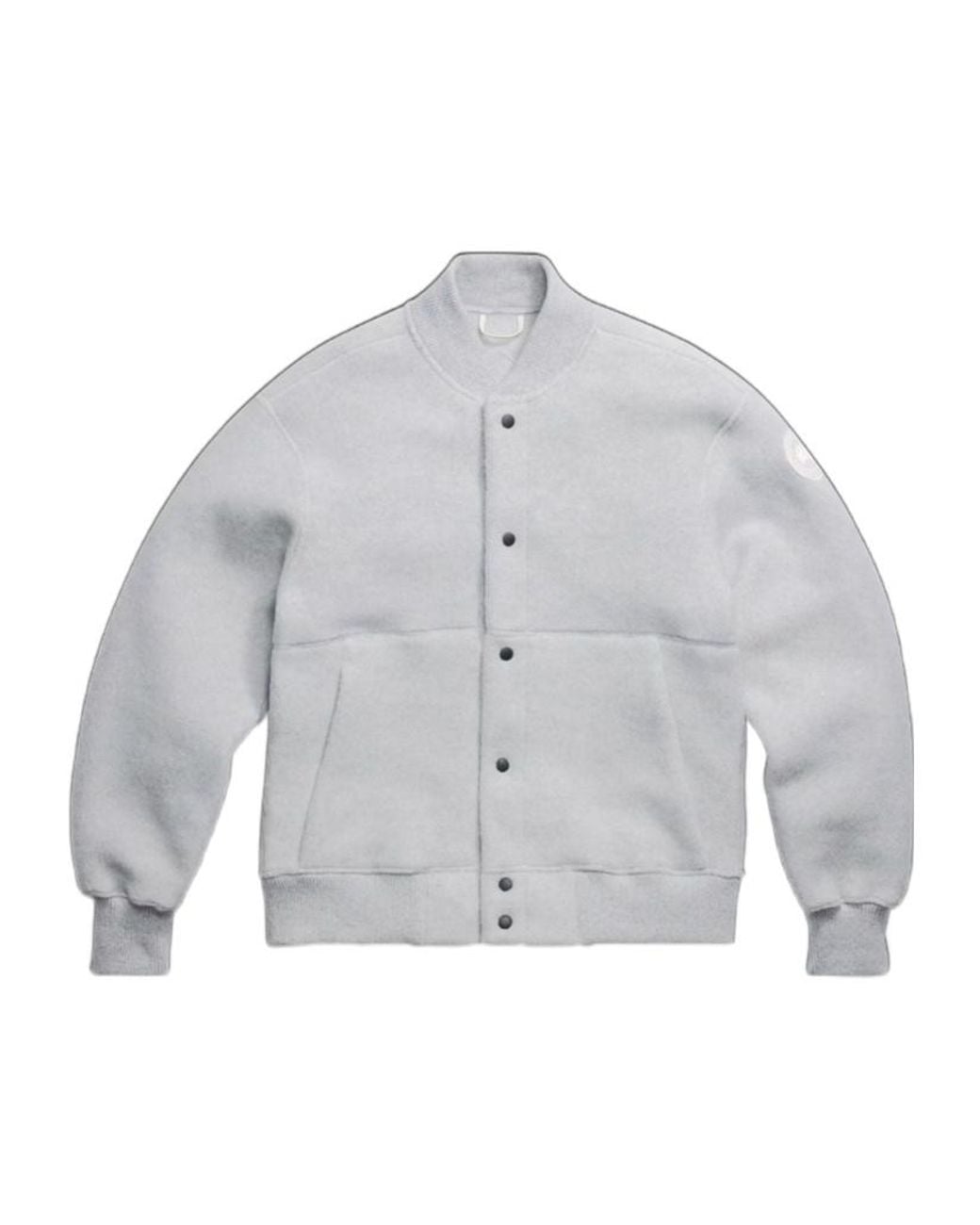 Canada Goose Gray Hudson Fleece Bomber Label for men