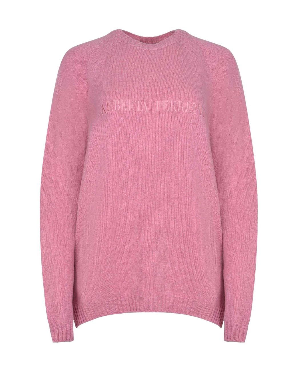 Alberta Ferretti Pink Crew Neck Sweater