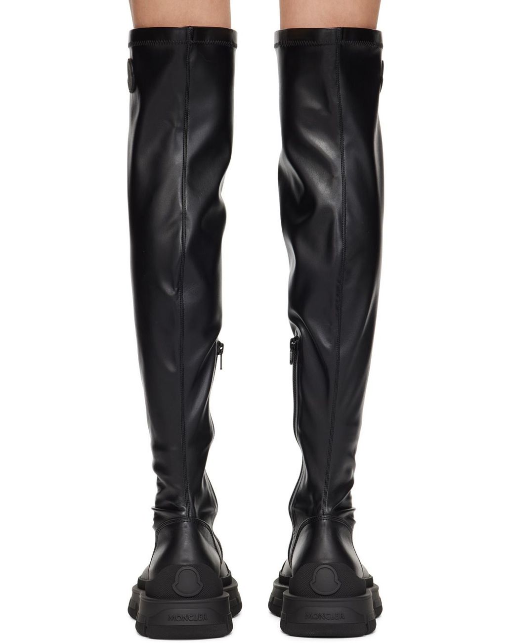 Moncler Black Hevea Over-The-Knee Boots