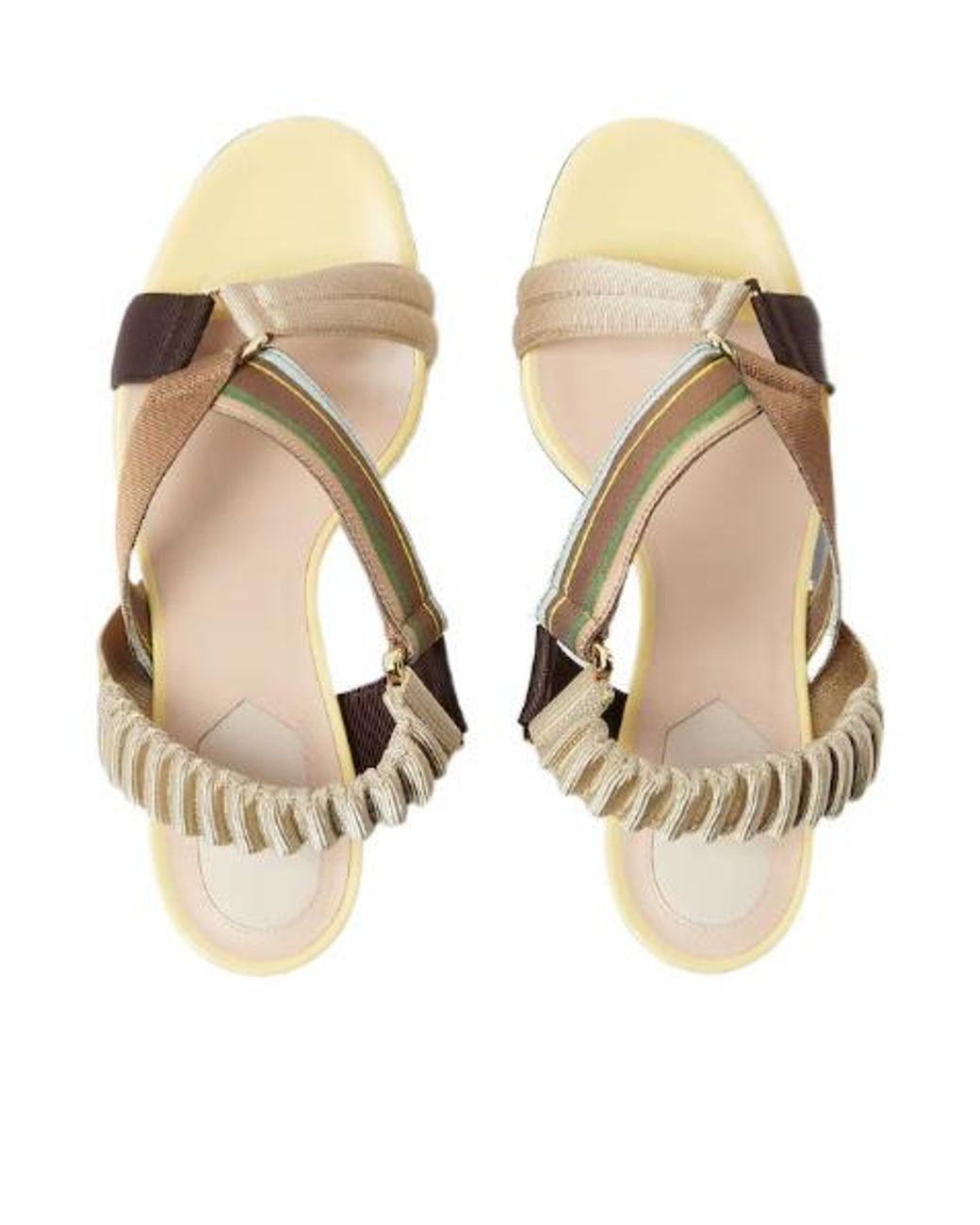 Fendi Metallic Iconic Colibrì Sandals