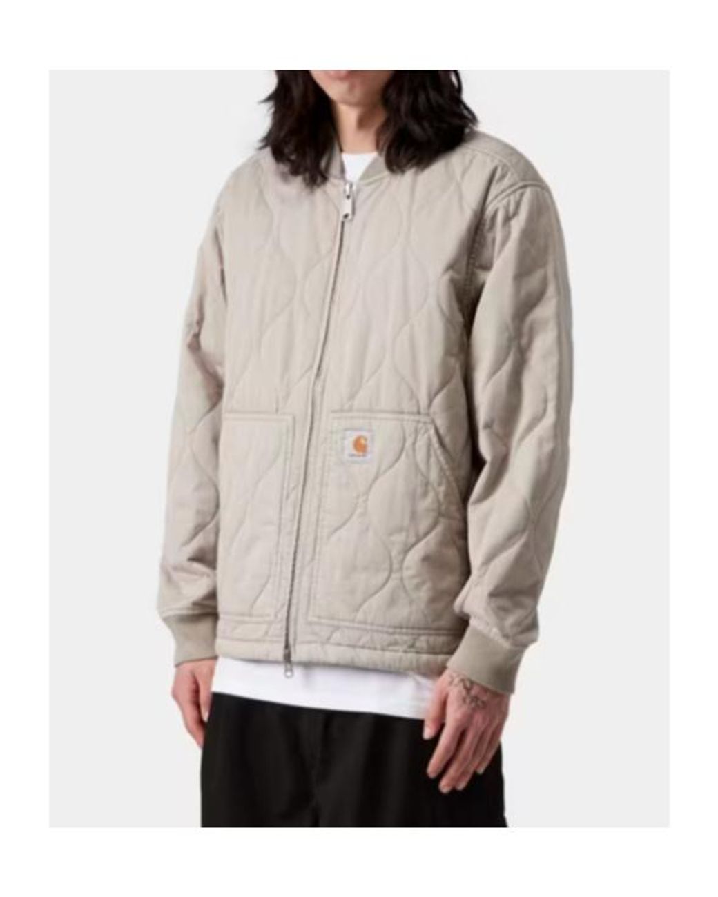 Carhartt Gray Kylan Quilted Bomber Jacket for men