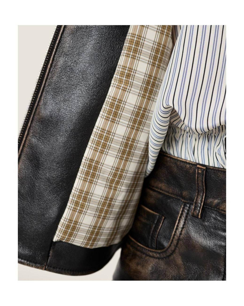 Miu Miu Black Nappa Leather Jacket