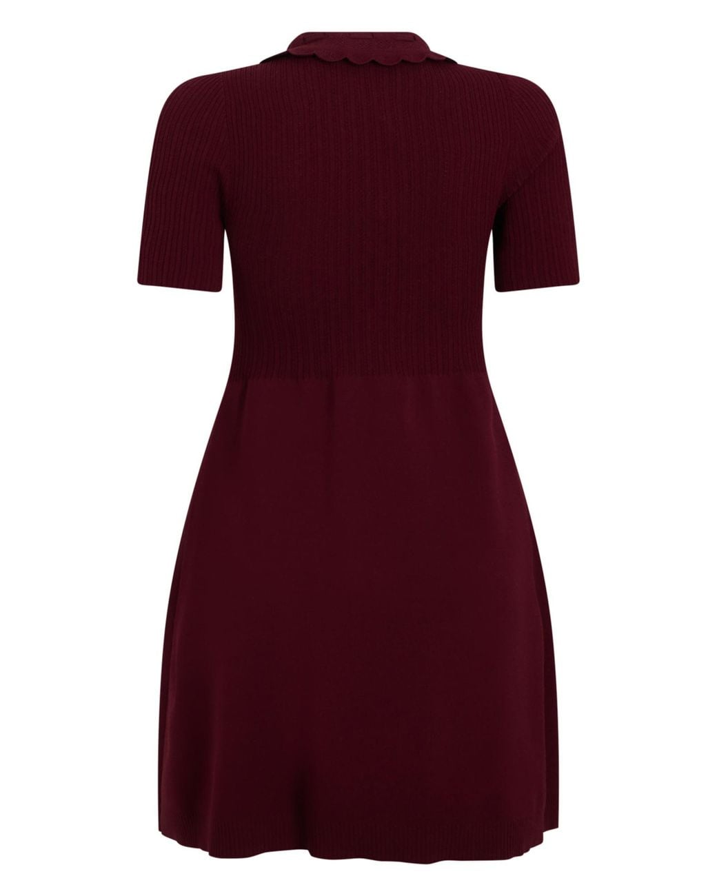 Philosophy Di Lorenzo Serafini Red Ribbed Polo Knitted Dress