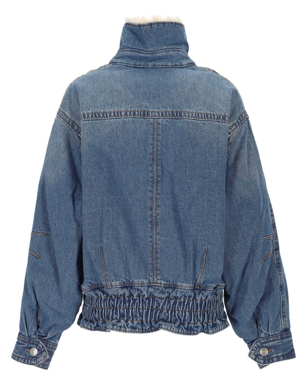 Isabel Marant Blue Valineo Shearling Denim Jacket