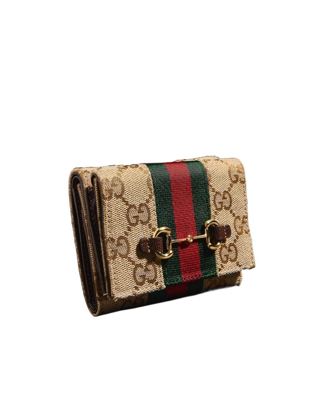 Gucci Multicolor Horsebit Web Compact Wallet