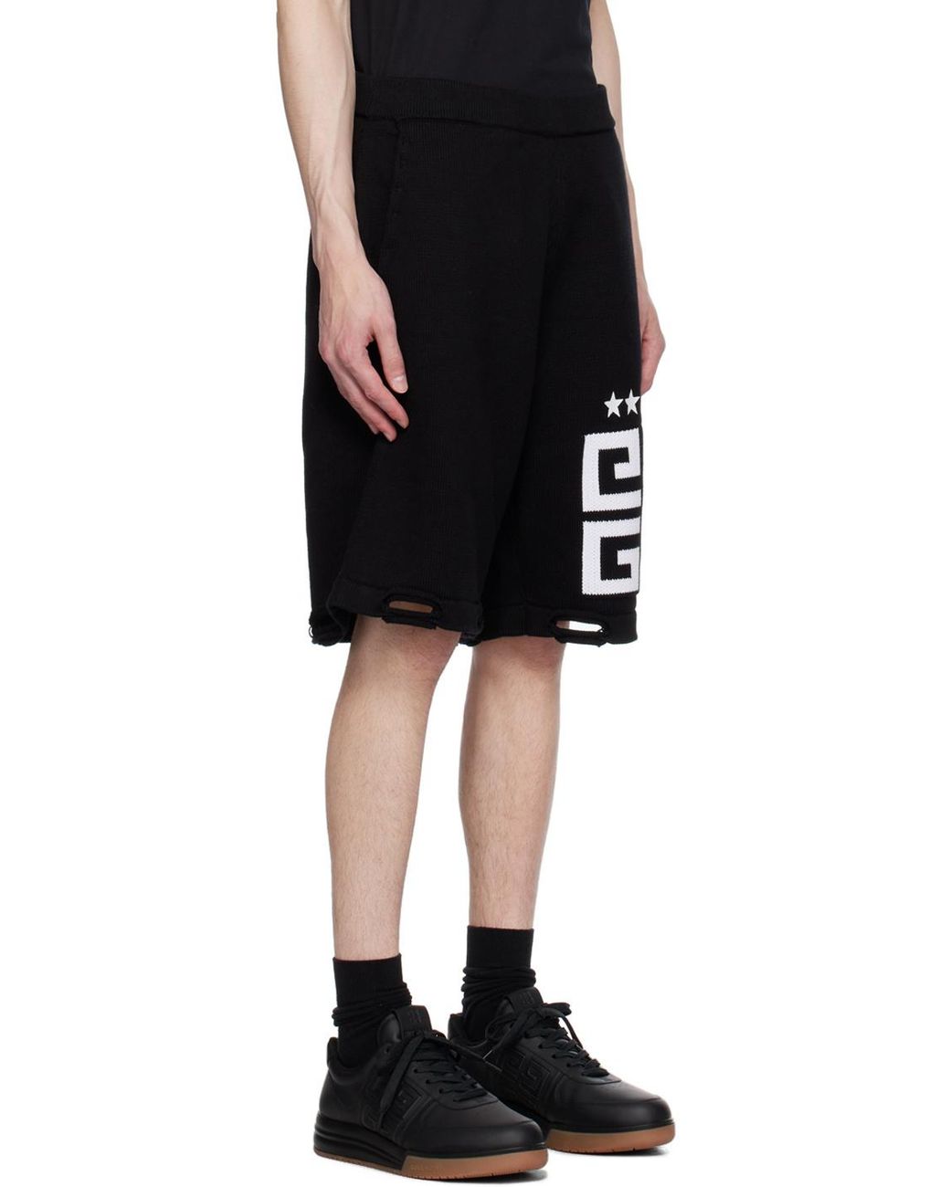 Givenchy Black 4G Stars Bermuda Shorts for men