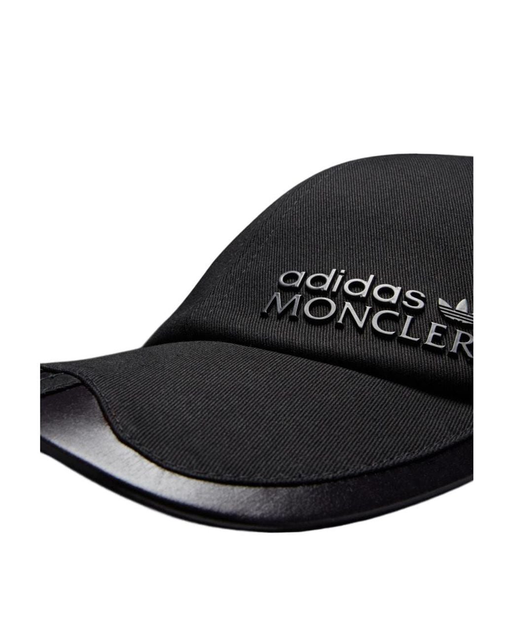 Moncler Black Gabardine Baseball Cap for men