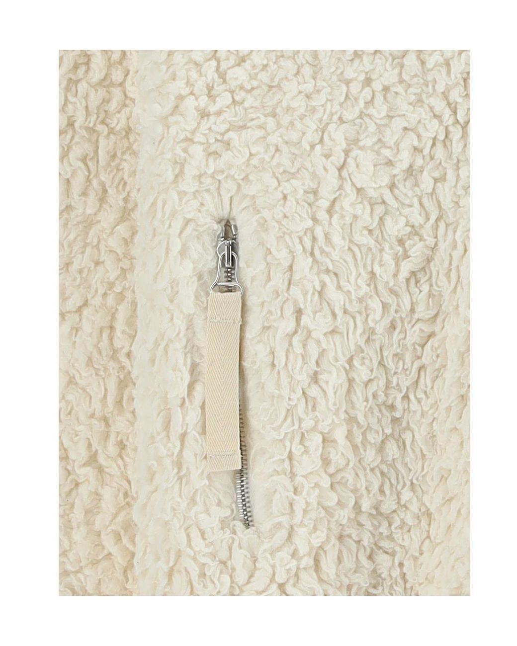 Jil Sander Natural High-Neck Zipped Jacket