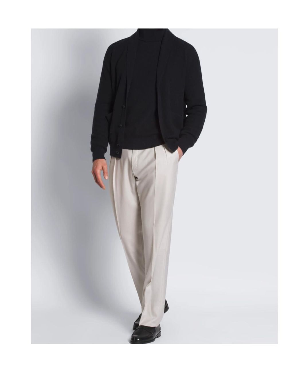 Brioni Blue Shawl Collar Knitted Cardigan for men