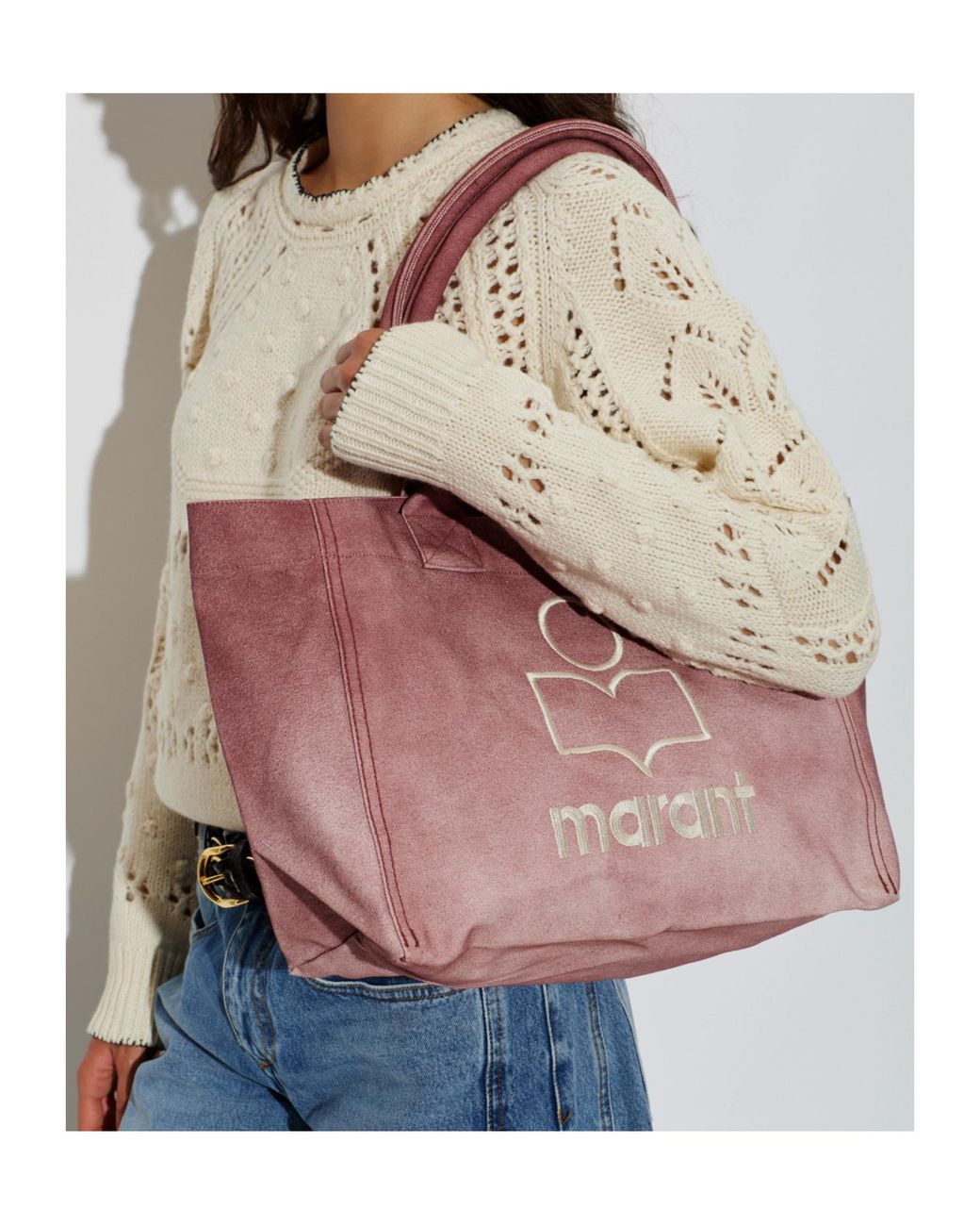 Isabel Marant Purple Yenky Logo Tote Bag