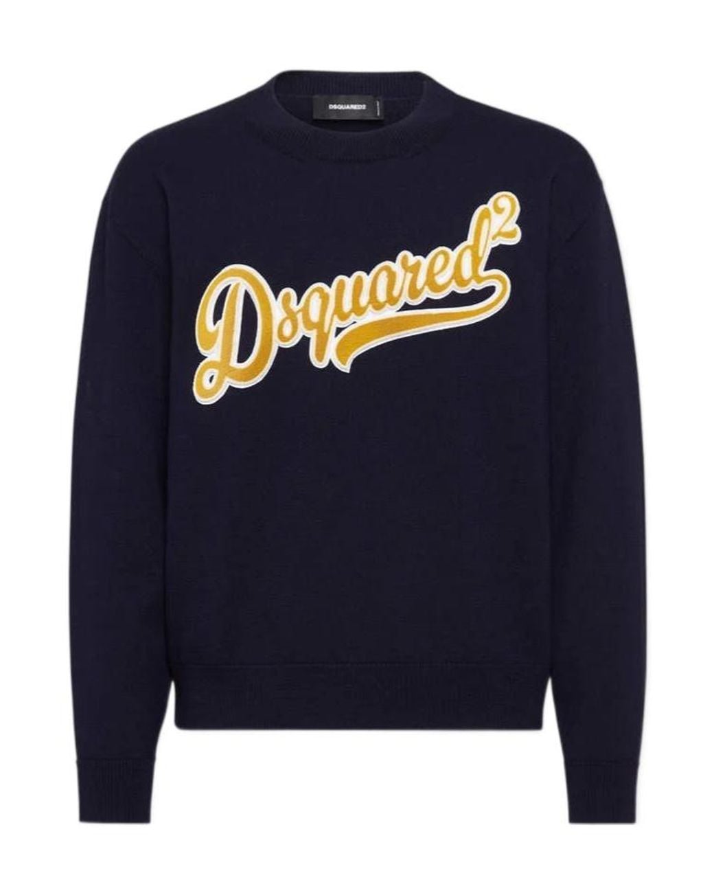 DSquared² Blue Logo-Printed Crewneck Sweatshirt for men