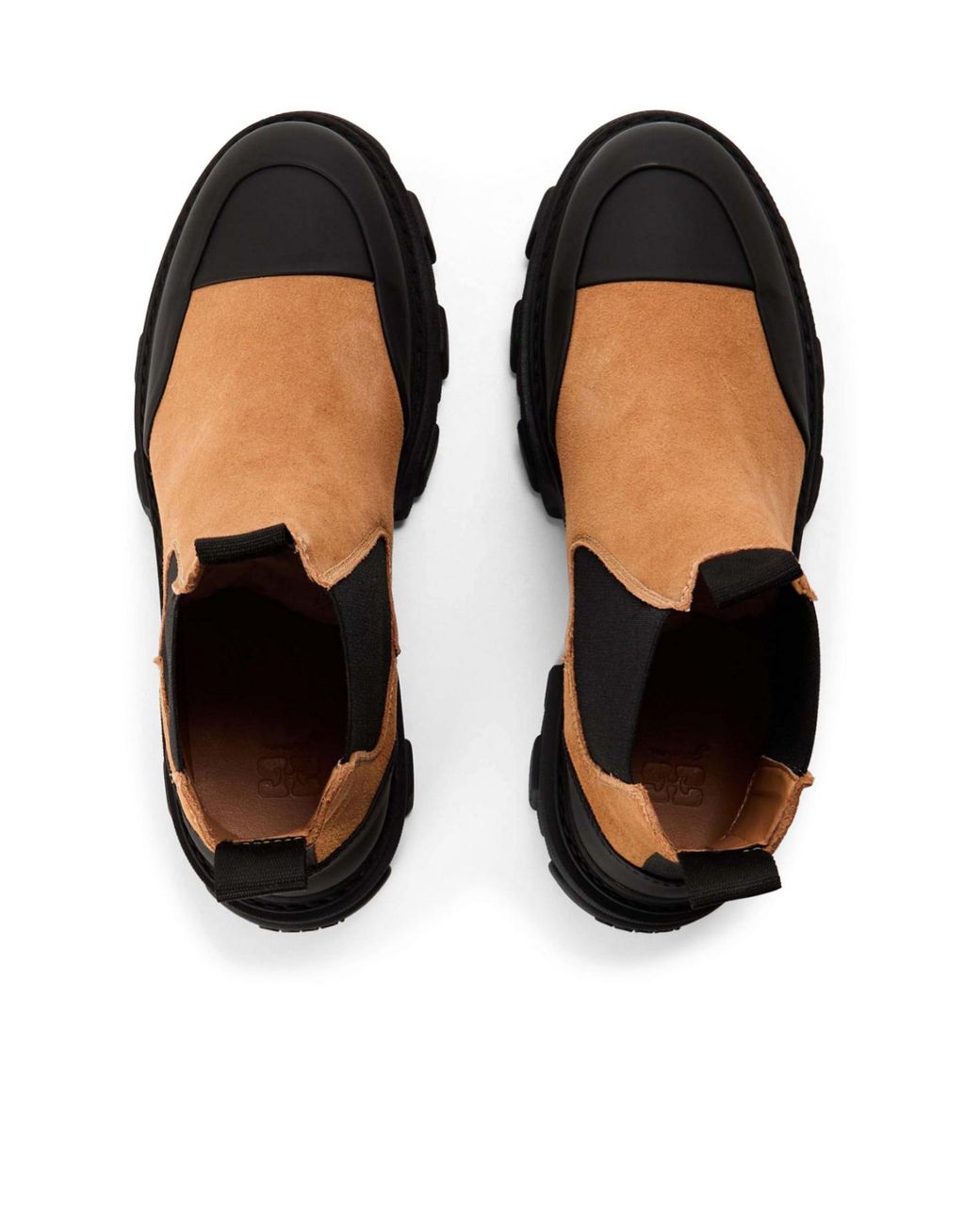 Ganni Black Clted Low Chelsea Boots