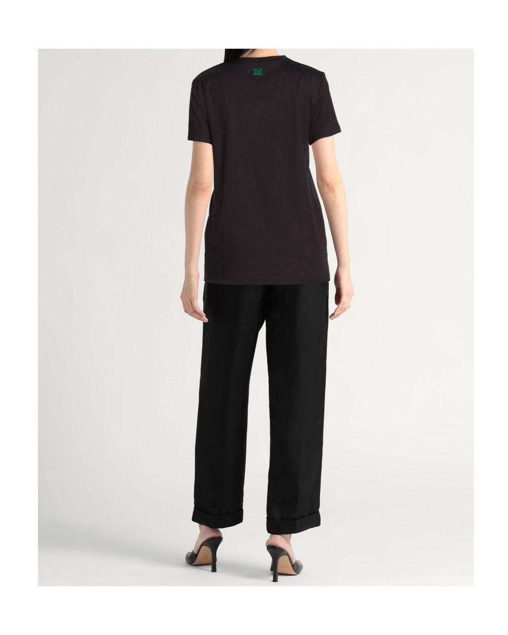 Max Mara Black Top Cotton, Silk