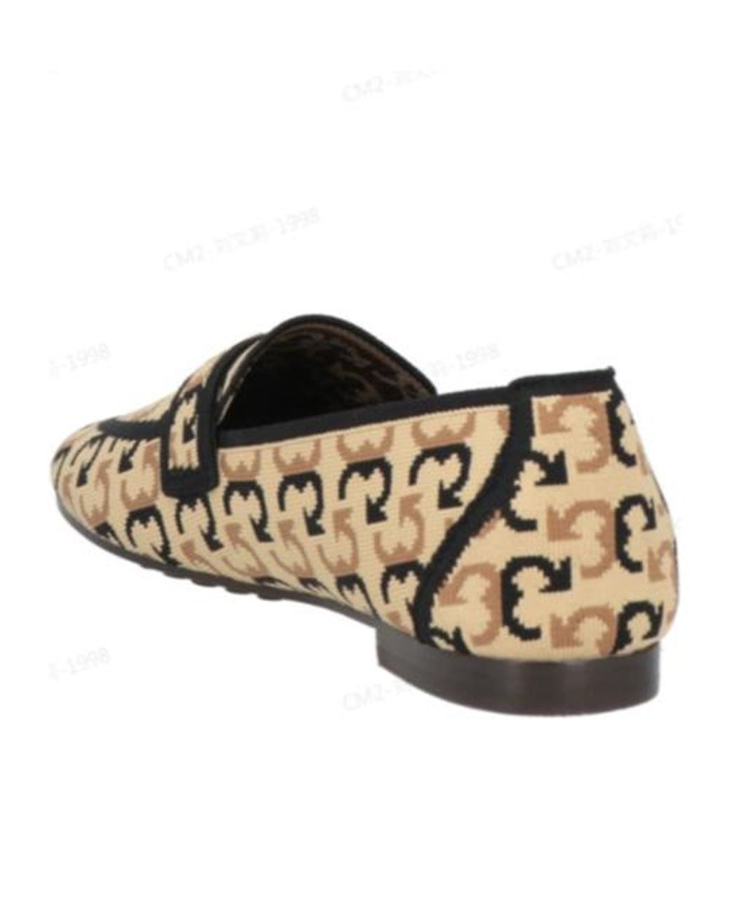 Tory Burch Natural Brandedprint Flat Shoes