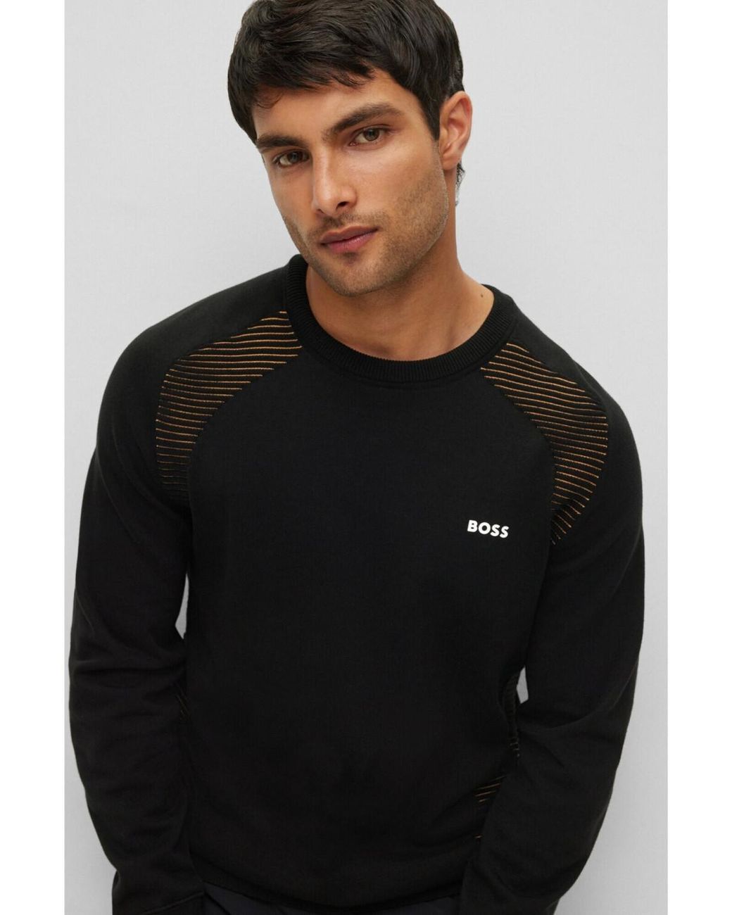 Boss Black Boss Logo Detailed Regular Fit Sweatshirt for men