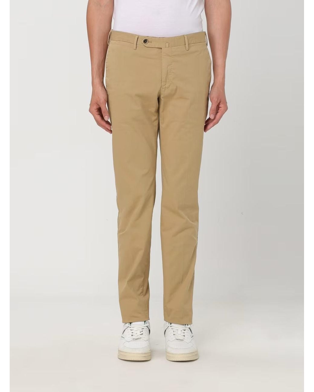 PT01 Natural Pt Torino Tailored Trousers for men