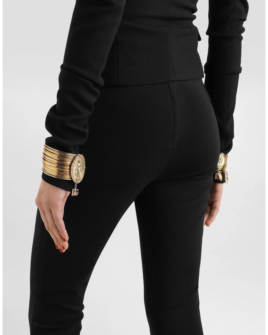 Dolce & Gabbana Black High-Rise Leggings Pants