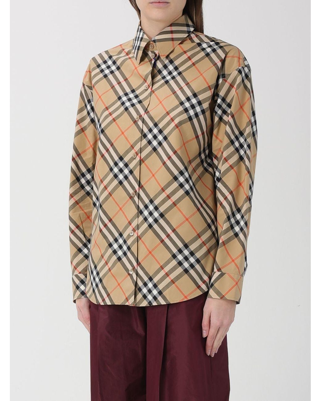 Burberry Gray Slim-Fit Checked Shirt