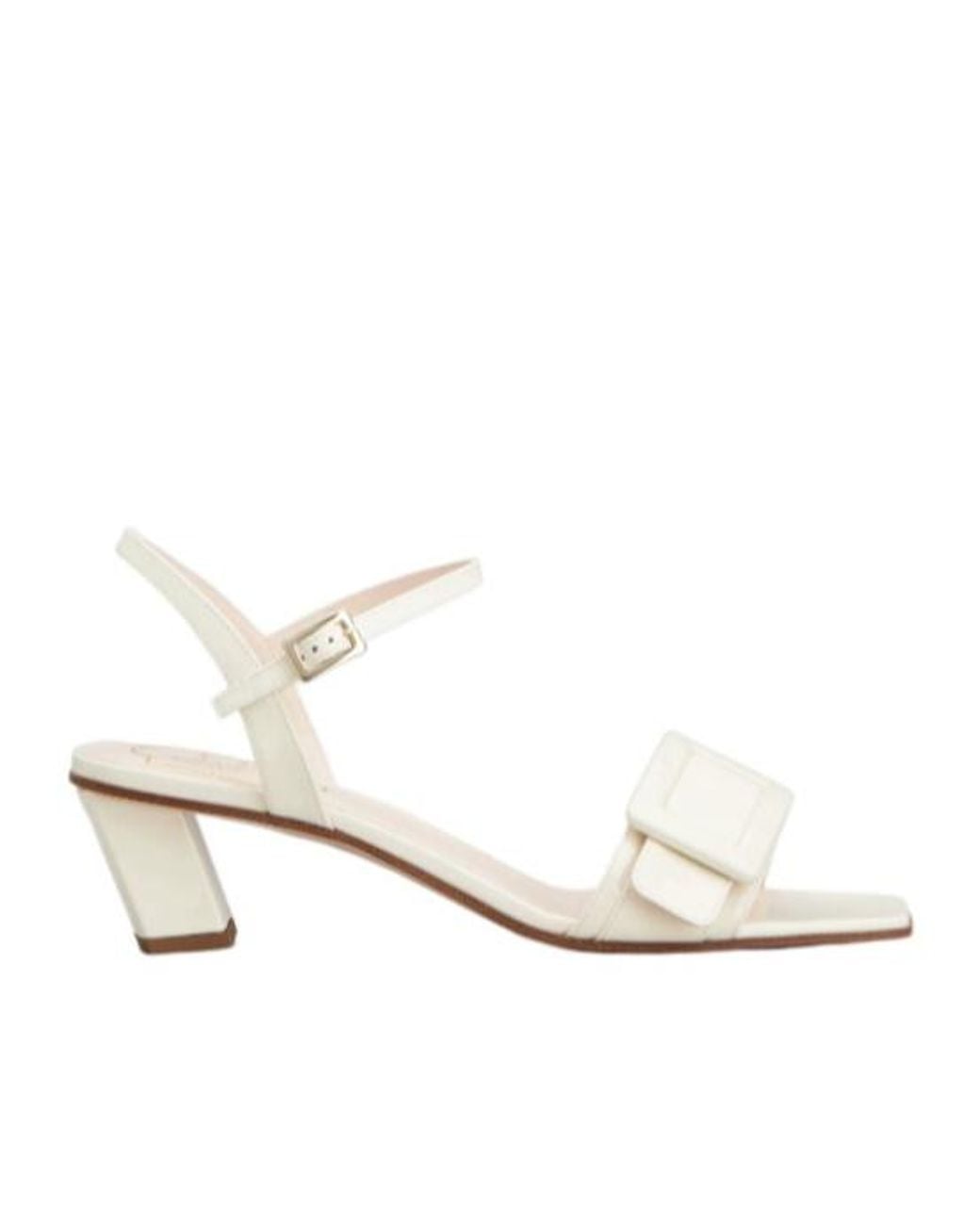 Roger Vivier White 'Belle Vivier' Sandals