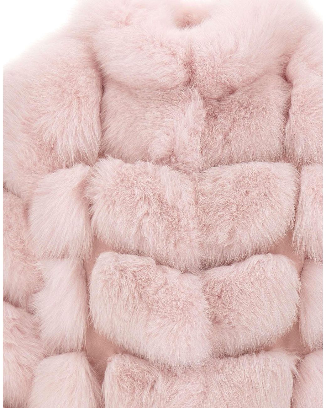 FRAME Pink Fox Fur Coat
