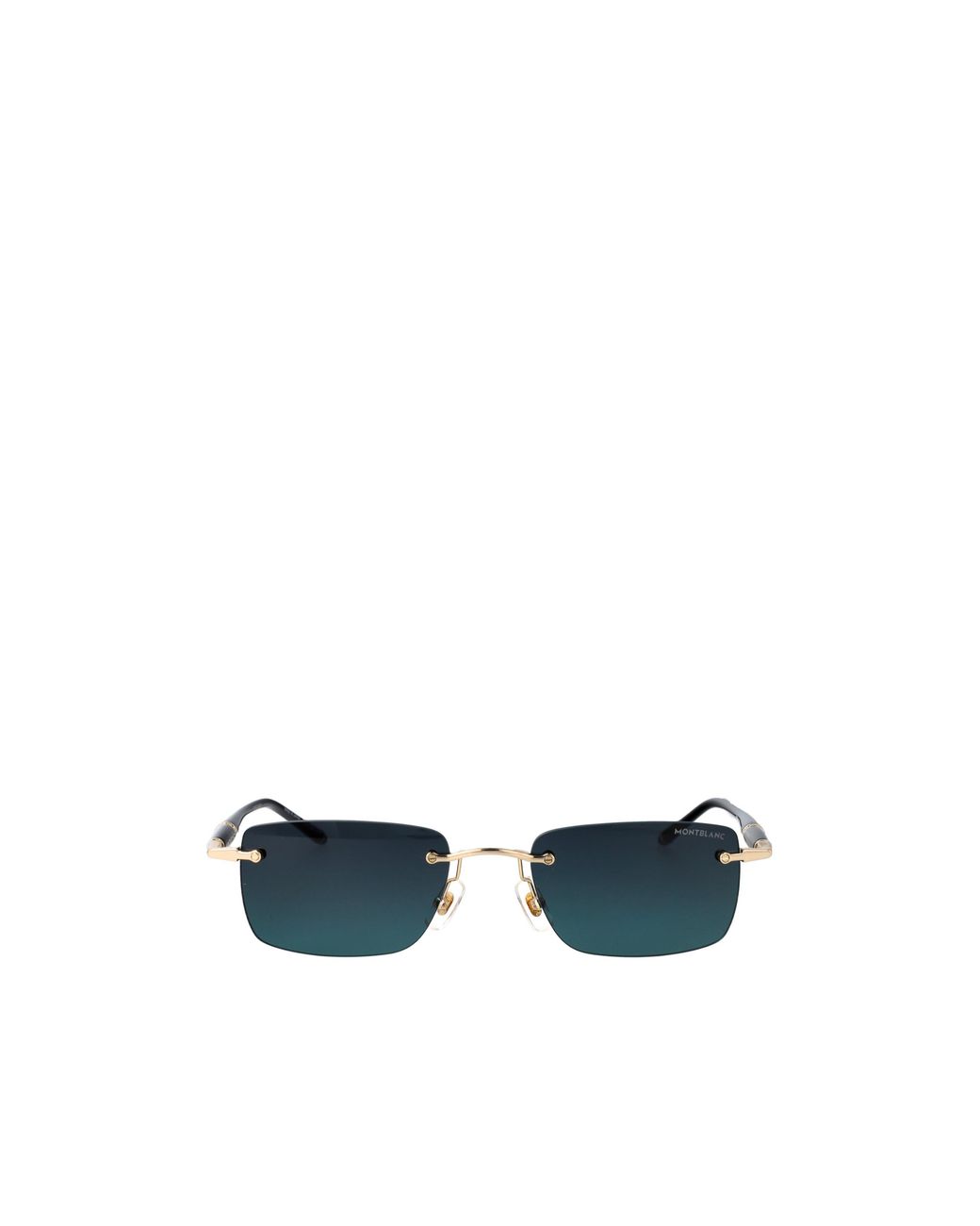 Montblanc Blue Eyewear Rectangle Frame Sunglasses for men