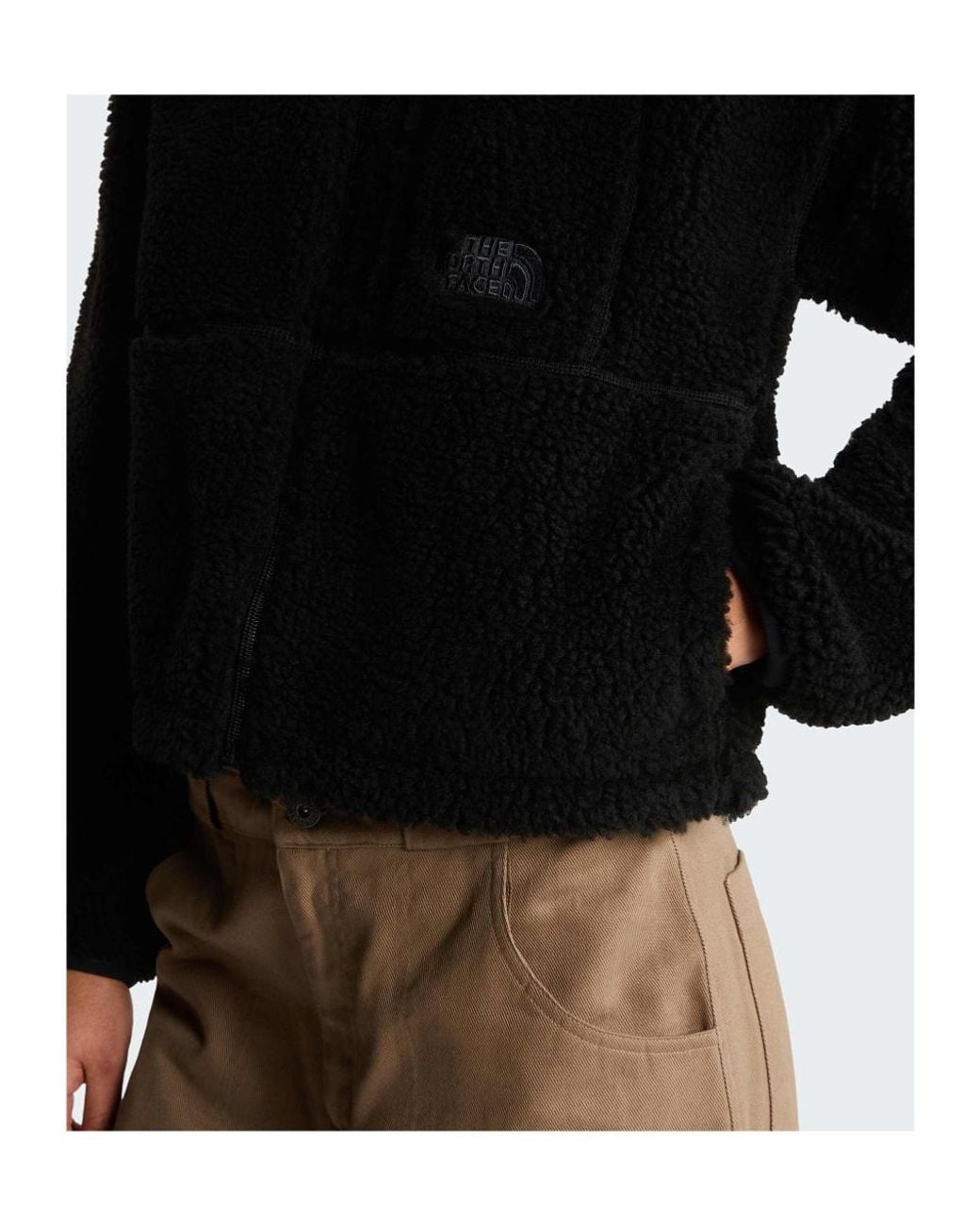 The North Face Black Teddy-Texture Zip-Up Jacket