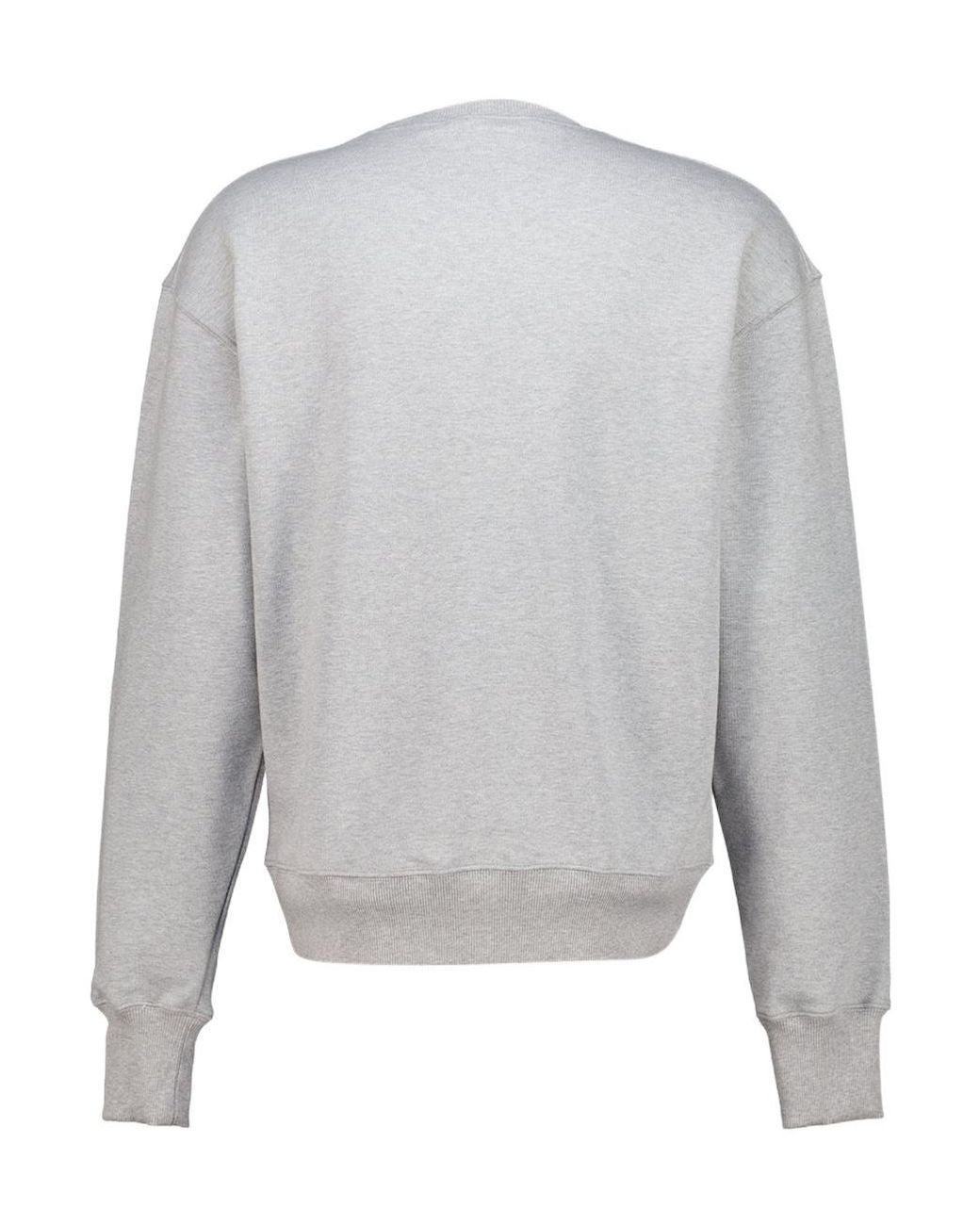 McQueen Gray Embossed Logo Sweatshirt for men