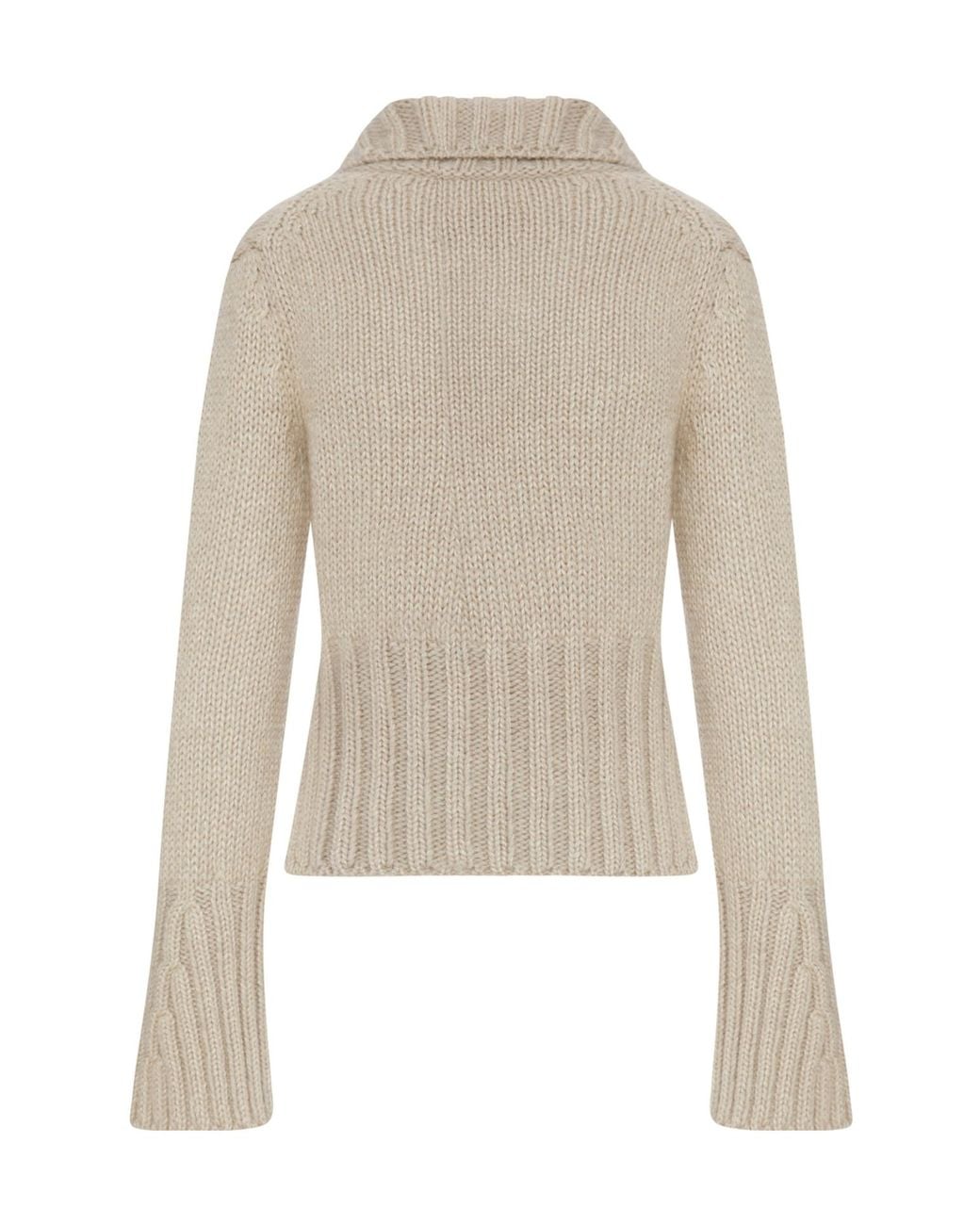 Khaite White Takeo Ribbed Cropped Cardigan
