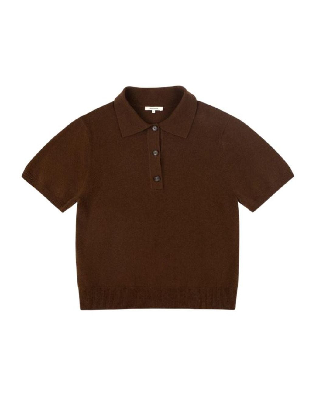 Entire studios Brown Short-Sleeve Knit Polo Shirt for men