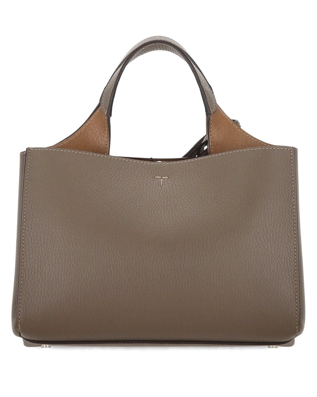 Tod's Brown Mini Hammered Leather Shoulder Bag
