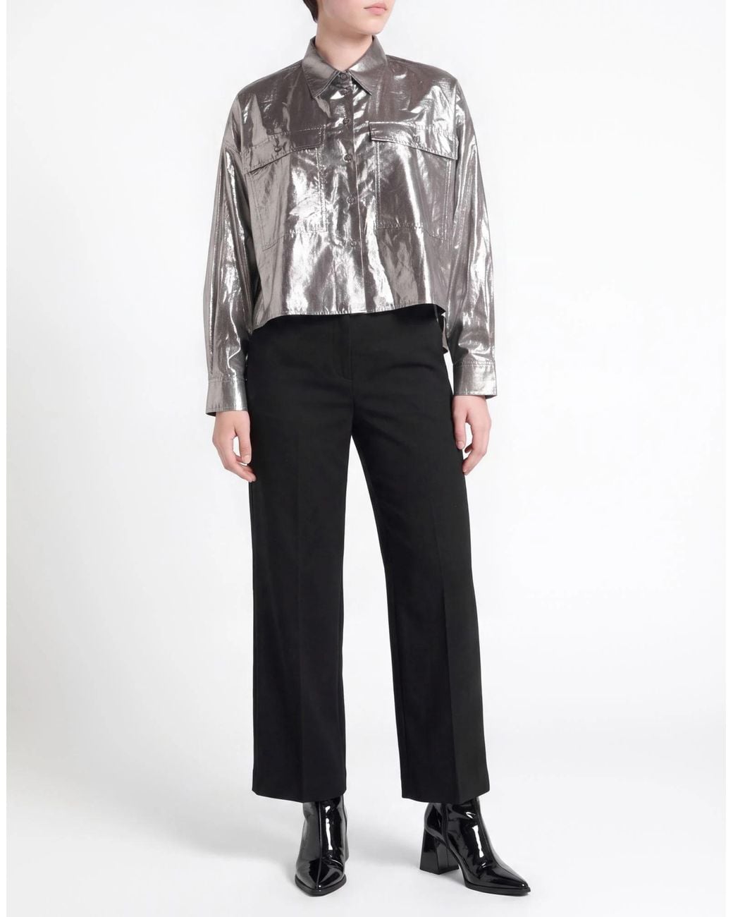 Weekend by Maxmara Black Solid Colour Shirts Blouses