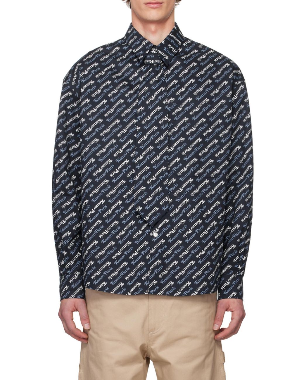 KENZO Blue By Verdy Allover Logo Printed Shirt for men