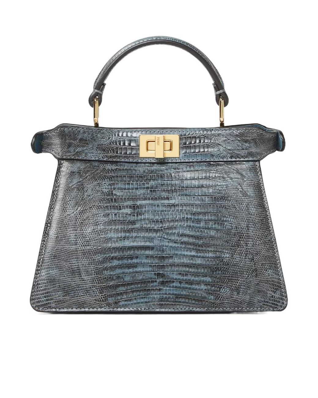 Fendi Blue Peekaboo Iseeu Petite Shoulder Bag