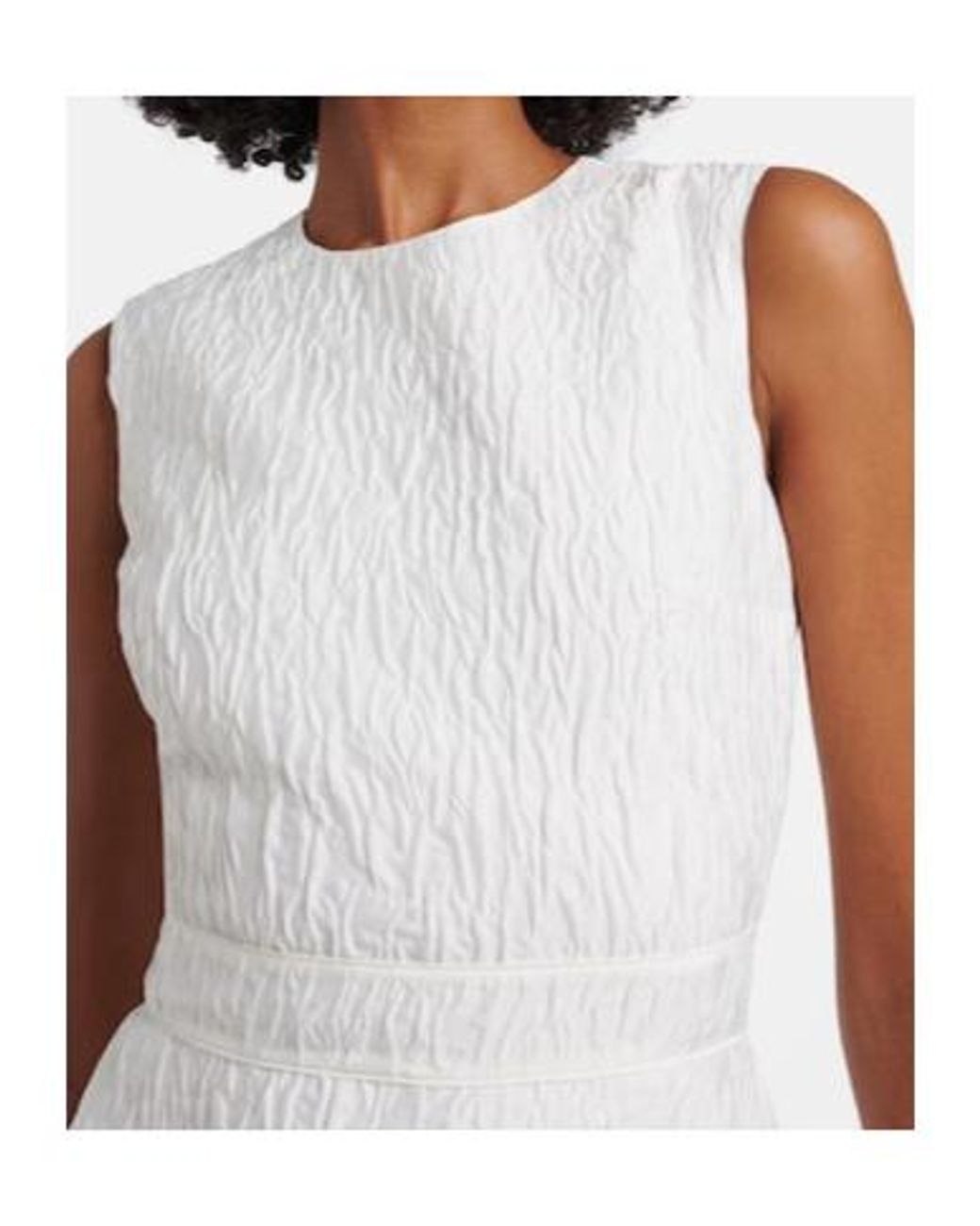 Roksanda White Bridal Aya Cloqué Midi Dress