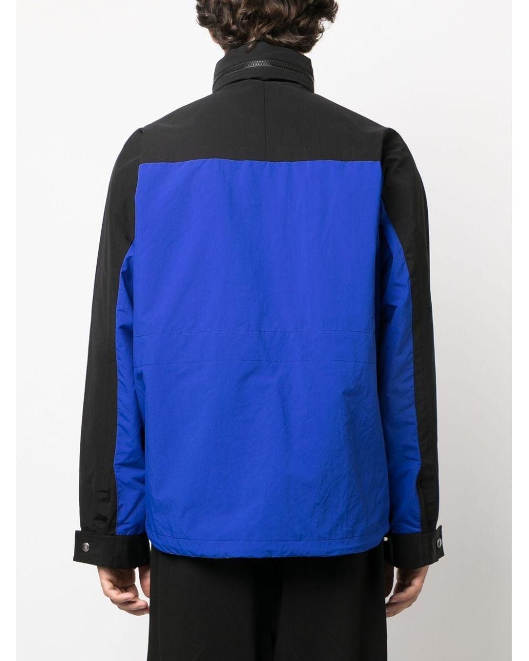 Sacai Blue Funnel-Neck Reversible Jacket for men