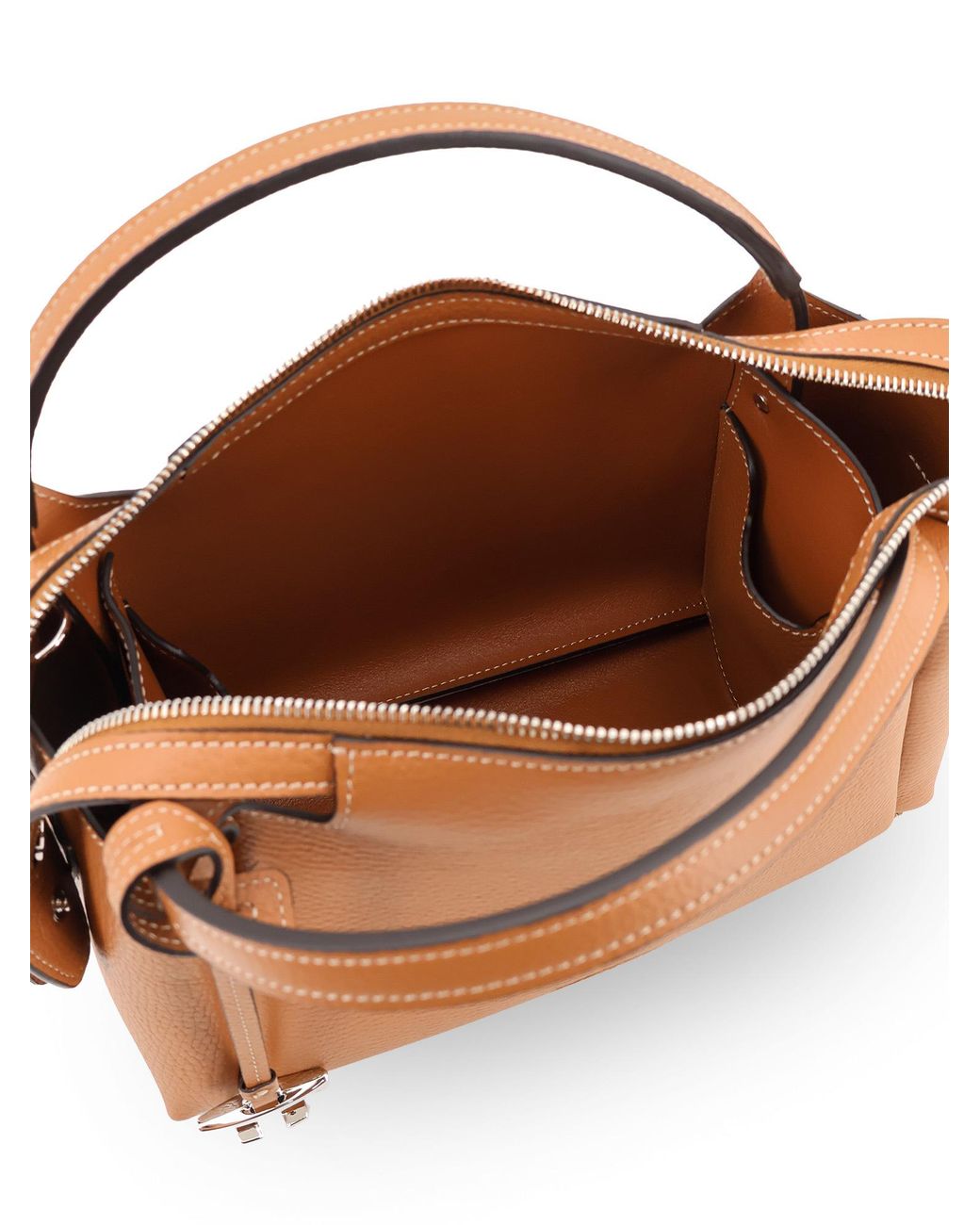Tod's Brown T Timeless Top Handle Shoulder Bag