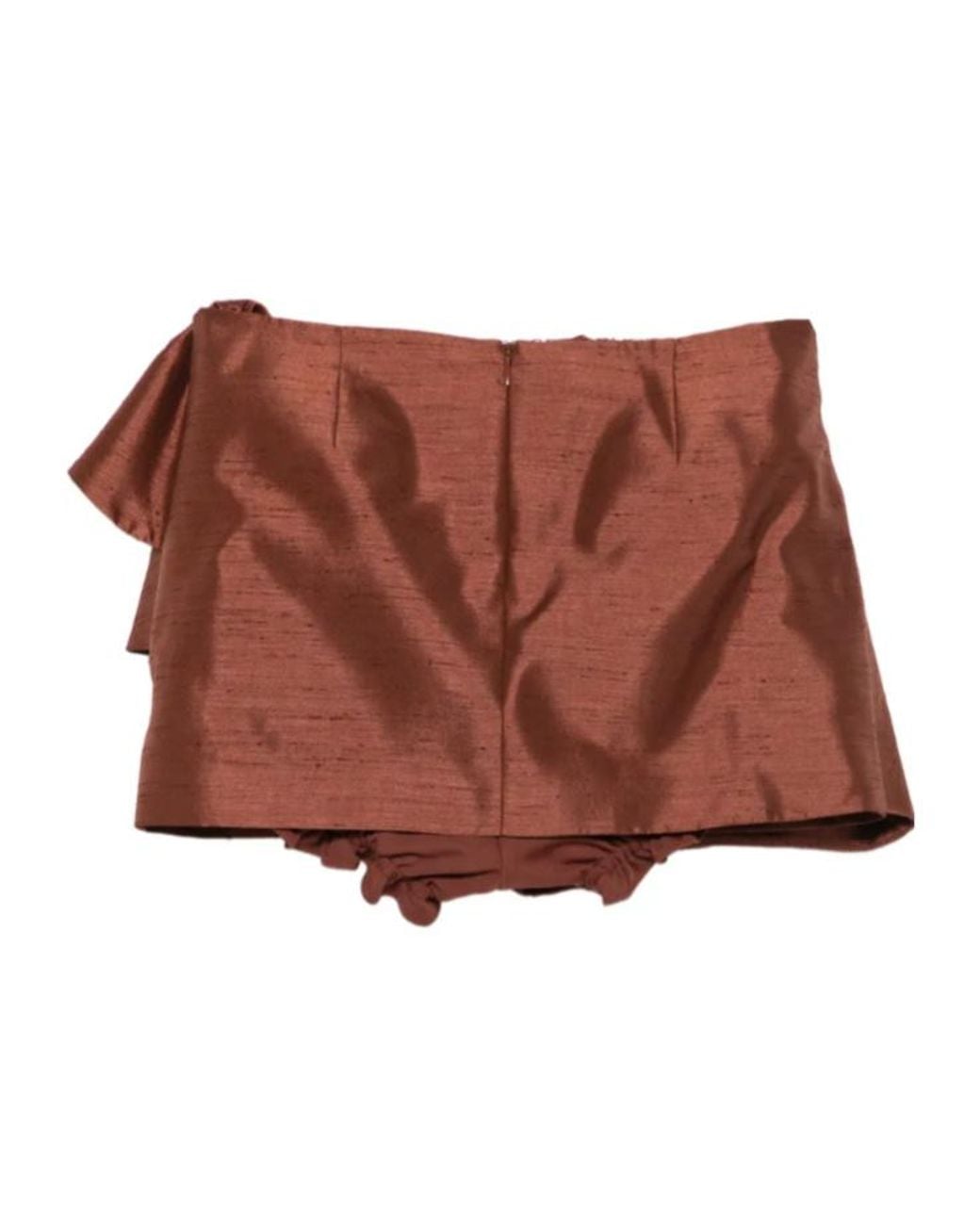 ShuShu/Tong Brown Ruffled Mini Skirt