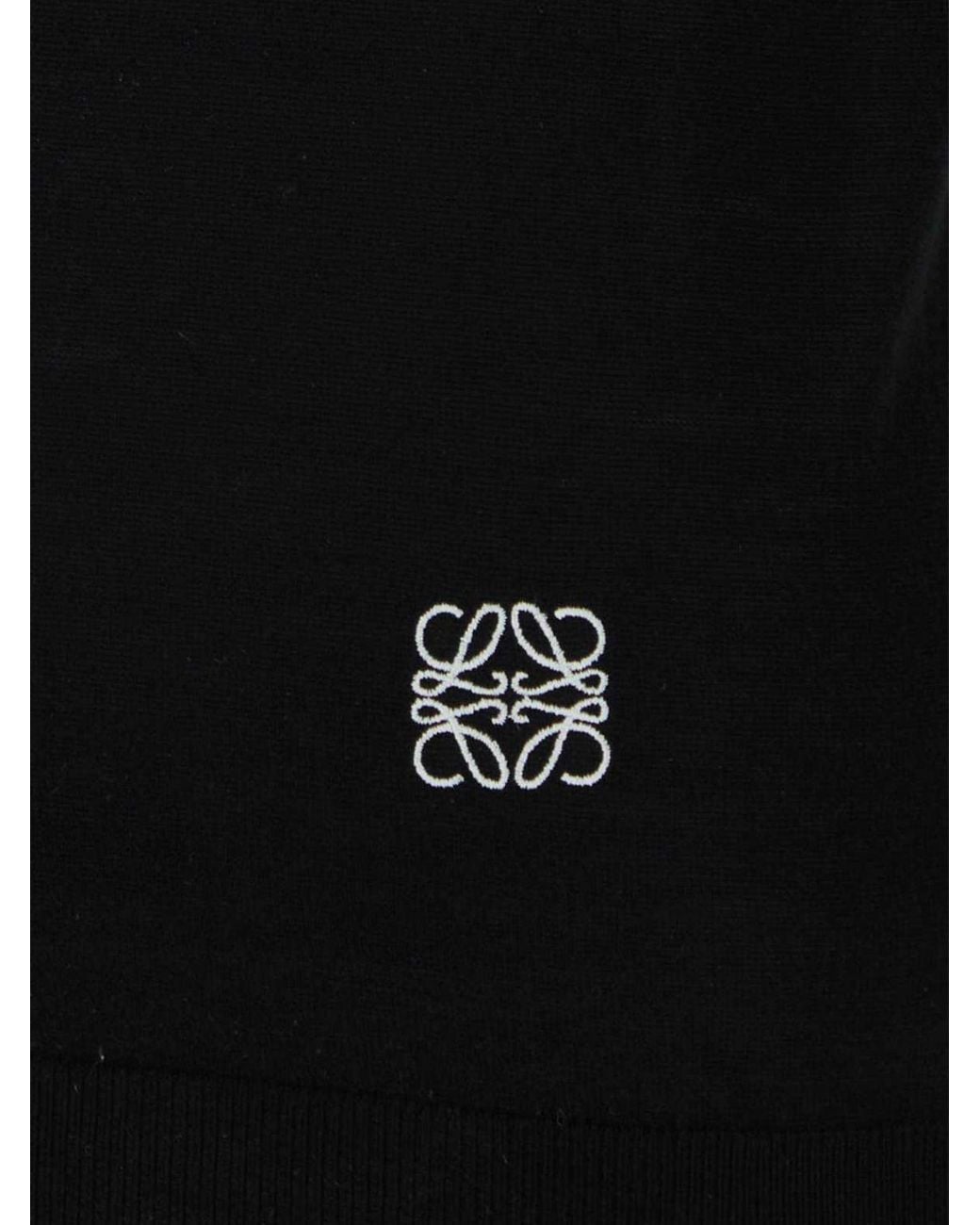 Loewe Black Long-Sleeved Wool Sweater for men