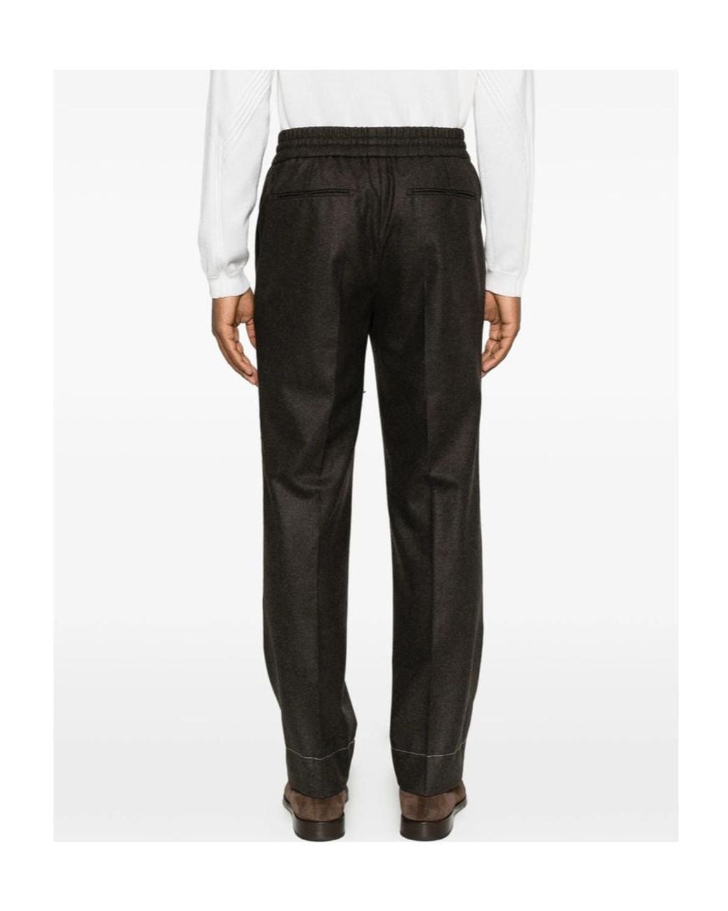 Brioni Black Asolo Drawstring Pants for men