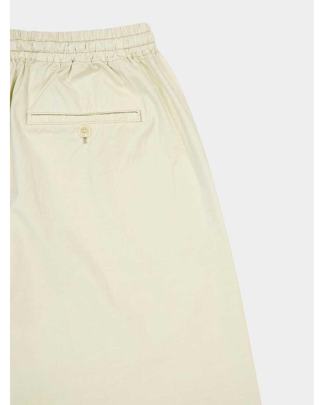 Lemaire White Drawstring Straight-Leg Pants for men