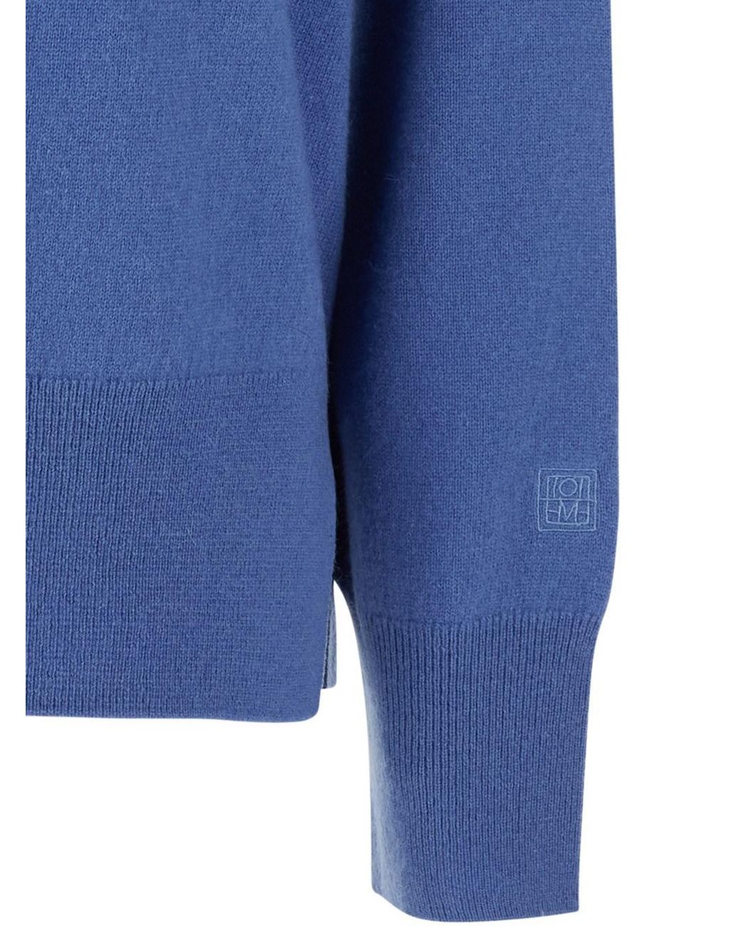 Totême Blue Totême Dropped-Shoulder Cashmere Sweater