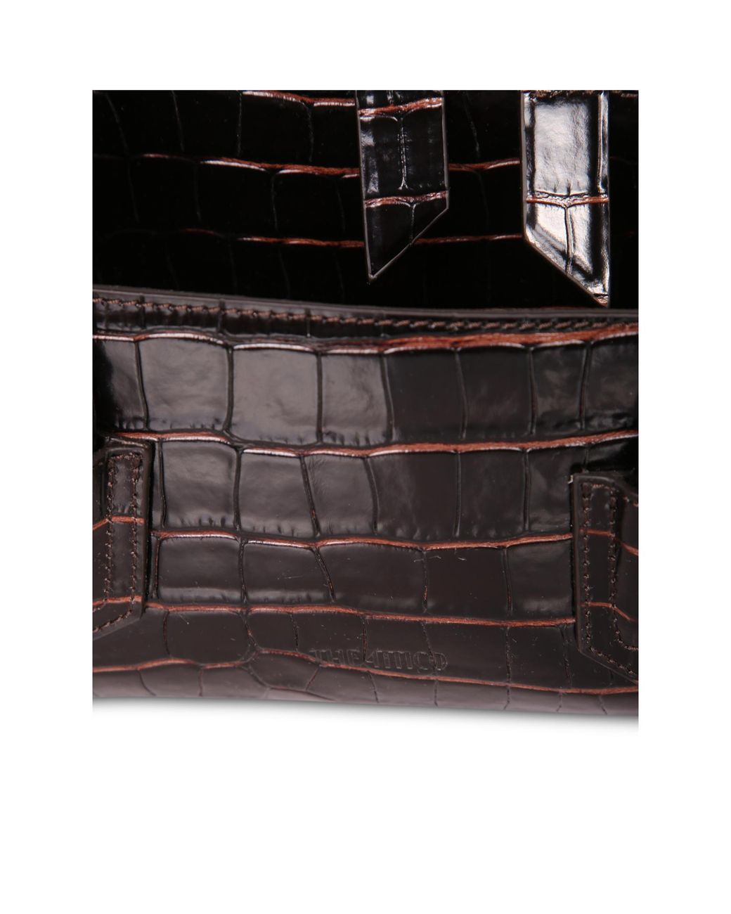 The Attico Black The Embossed Zipped Tote Bag