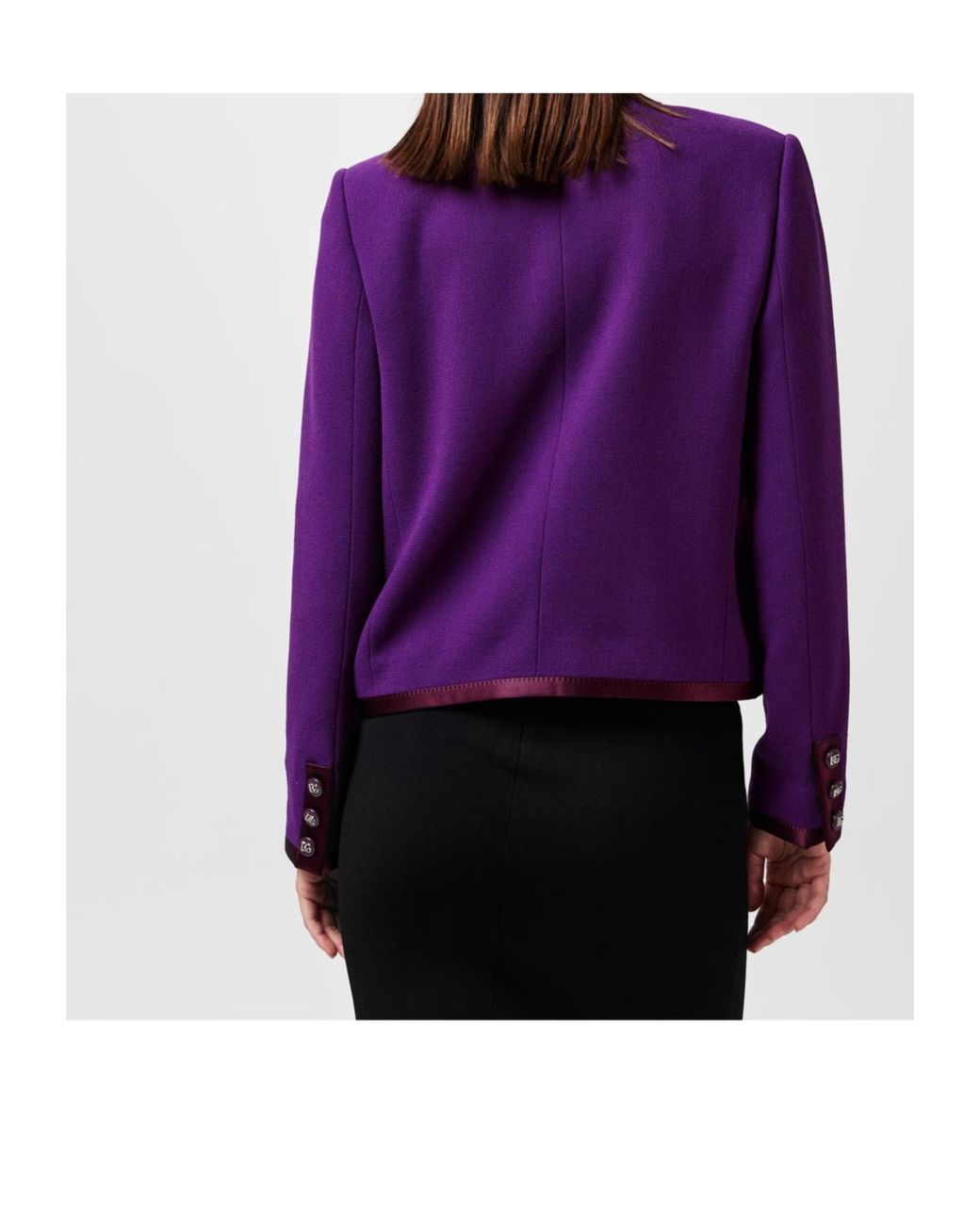 Dolce & Gabbana Purple Cropped Jacket