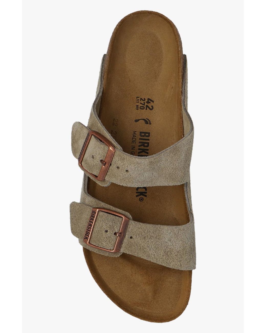 Birkenstock Brown Arizona Suede Slip-On Sandals