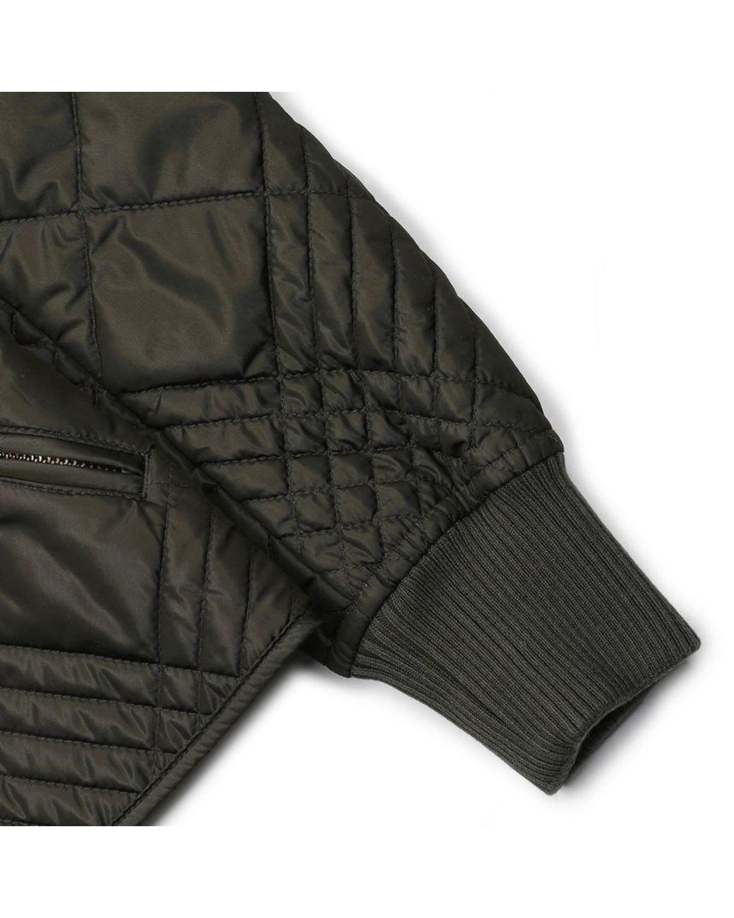 Burberry Green Micro Check-Stitch Wakerley Jacket