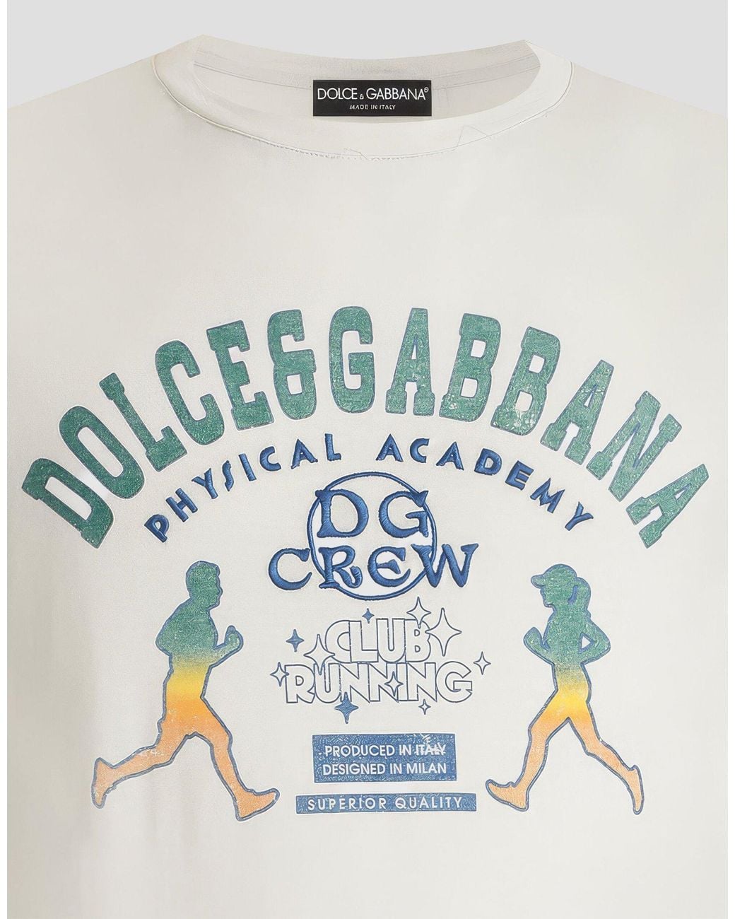 Dolce & Gabbana White Logo Detailed T-Shirt for men