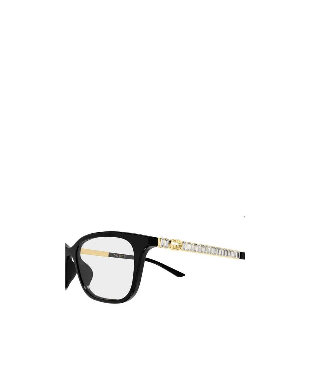 Gucci White Geometric-Frame Clear-Lens Glasses