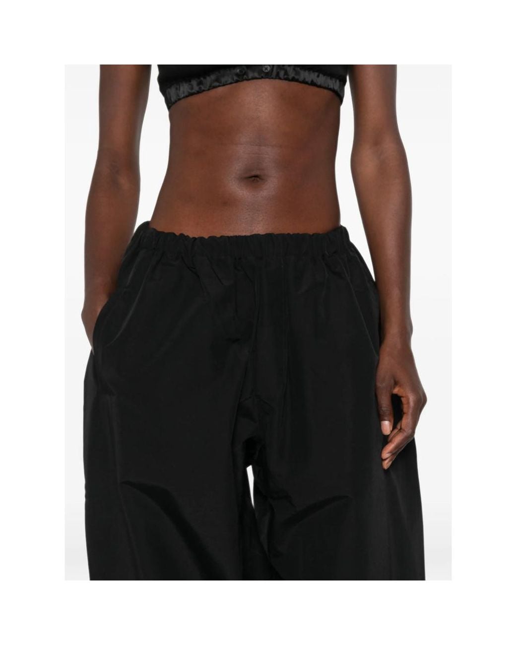 Entire studios Black Drawstring-Cuff Trousers