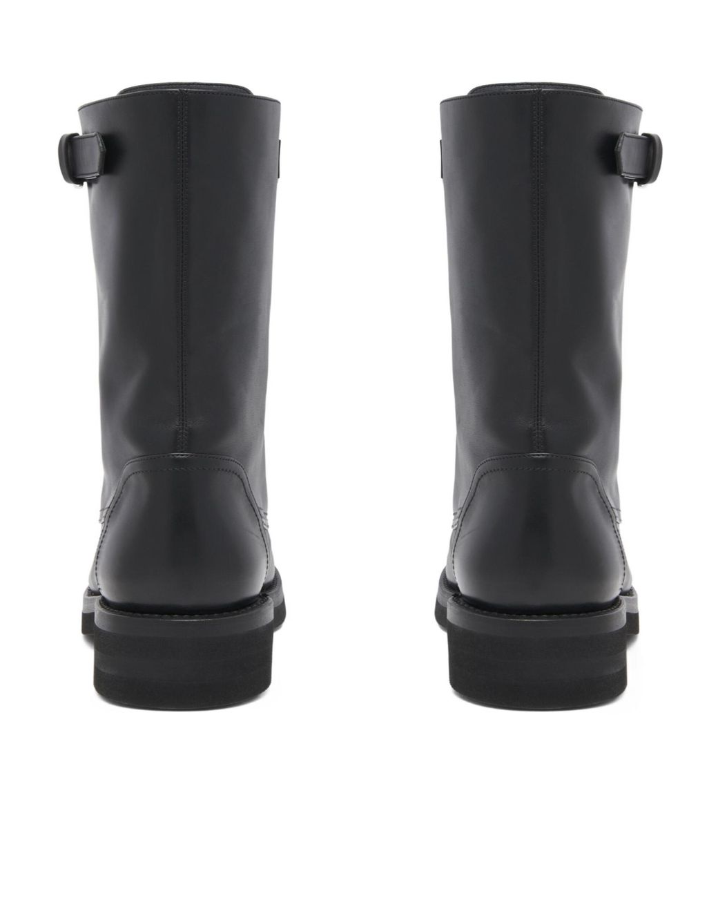 McQueen Black Zipped Biker Boots for men